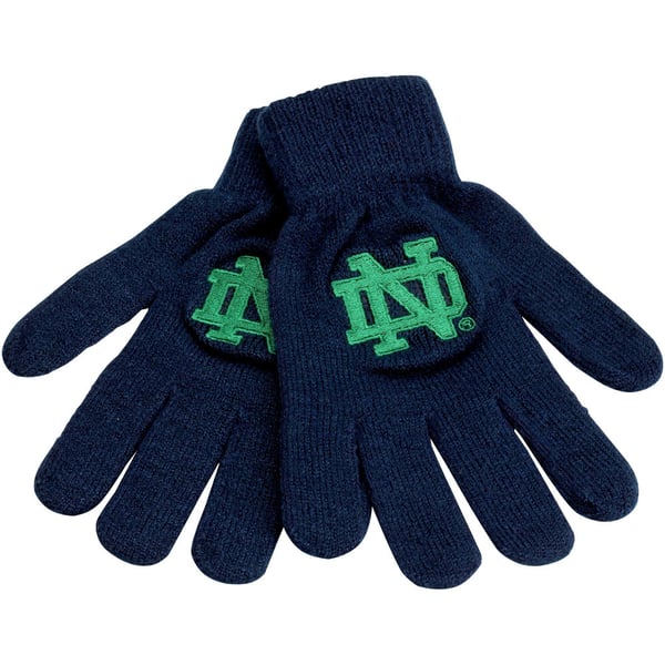 Notre Dame Fighting Irish Youth Basic Knit Gloves Navy Blue