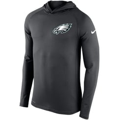 ... Eagles Stadium Touch Hooded Performance Long Sleeve T-Shirt