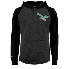 ... Charcoal Philadelphia Eagles Home Stretch Hooded Long Sleeve T-Shirt