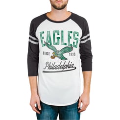 ... WhiteBlack Philadelphia Eagles All American 34 Sleeve Raglan T-Shirt