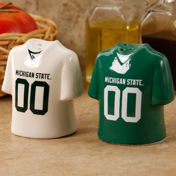 Michigan State Spartans Ceramic Jersey Salt & Pepper Shakers