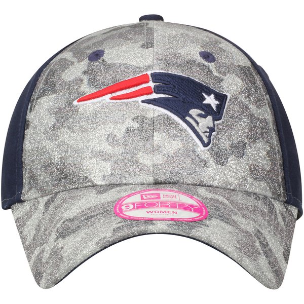 New England Patriots New Era Women's Glamo Camo 9FORTY Adjustable Hat
