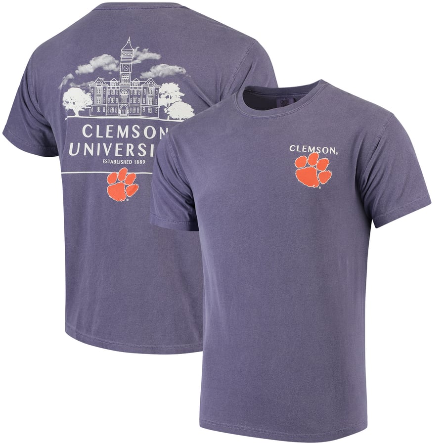 Men's Purple Clemson Tigers Campus Local Comfort Colors TShirt