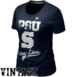 unknown Nike Penn State Nittany Lions Ladies Navy Blue Vault Old-School Tri-Blend T-shirt