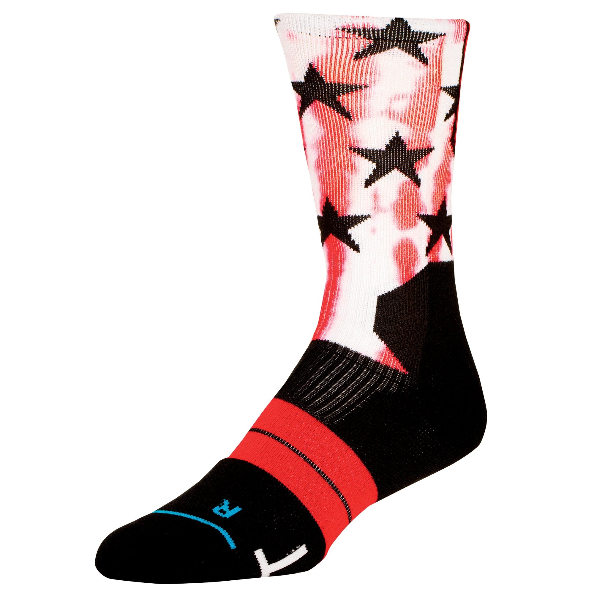 nba stance 2015 west all-star on court socks – red/black