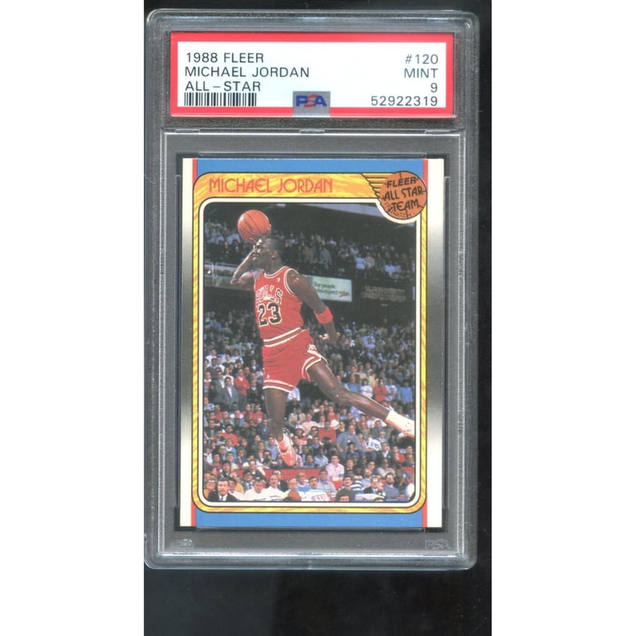 100枚限定 NBA Michael Jordan Psa9 Gameused（1988-89 Fleer #120 