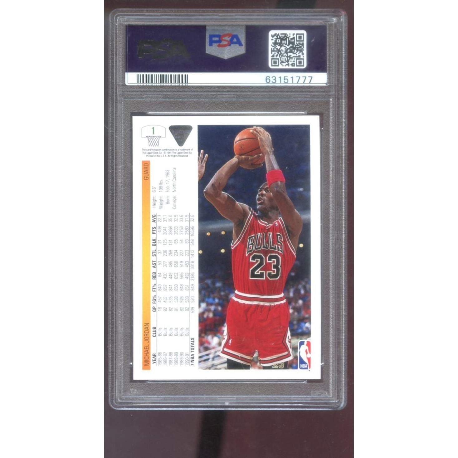 Michael Upper Deck Jordan Card NBA PSA Graded #1 com: 1991-92 