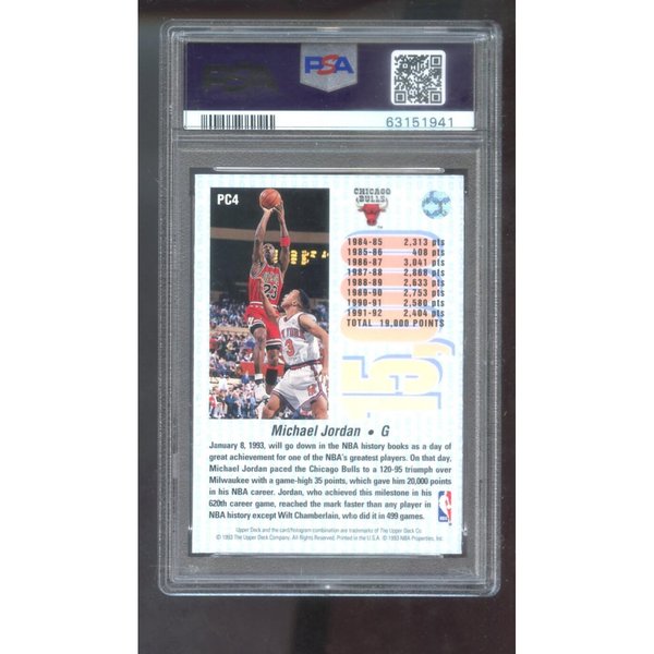 1992-93 Upper Deck 15000 Point Club #PC4 Michael Jordan PSA 7 