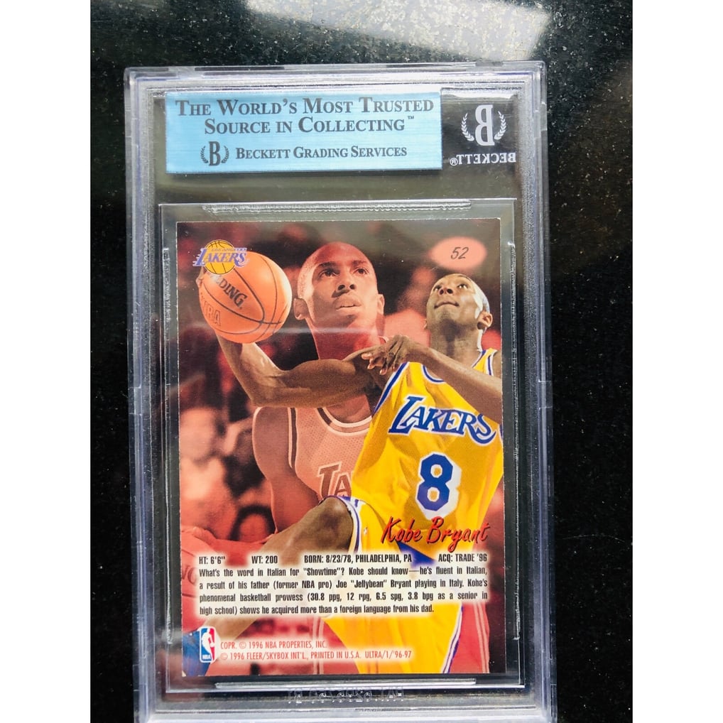 1996-97 Fleer Ultra #52 Kobe Bryant Los Angeles Lakers RC Rookie 