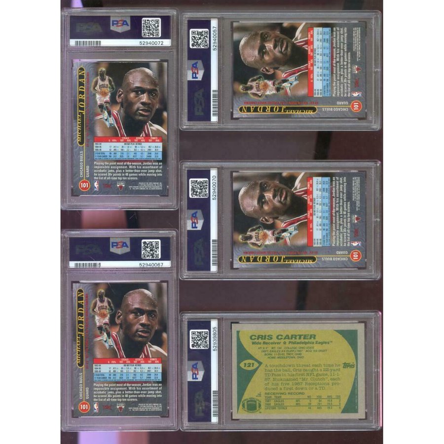 1996-97 Topps Stadium Club #101 Michael Jordan PSA 9 Graded 