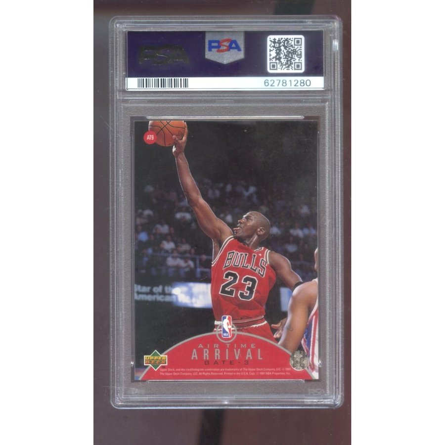 1997-98 Upper Deck Air Time #AT9 Michael Jordan PSA 9 Graded Card 
