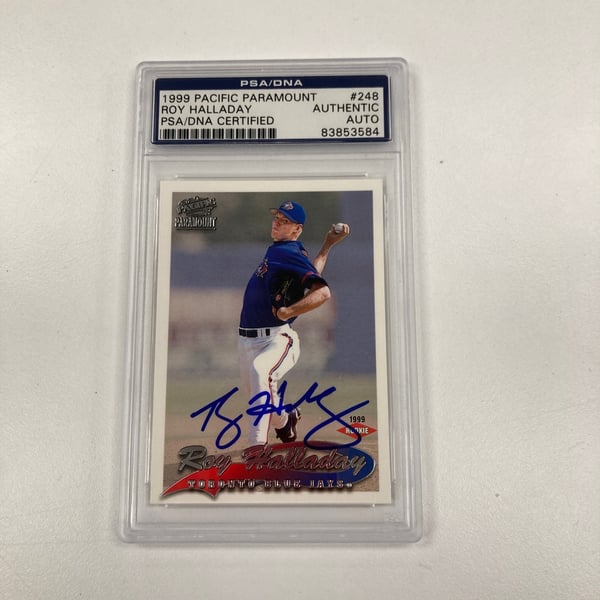 Roy Halladay Autographed Autographed Cards, Signed Roy Halladay 