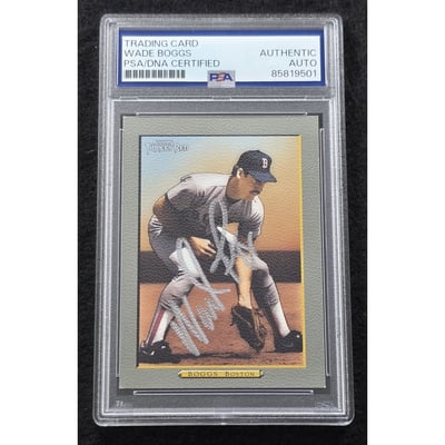 Wade Boggs Autographed Autographed Cards, Signed Wade Boggs 