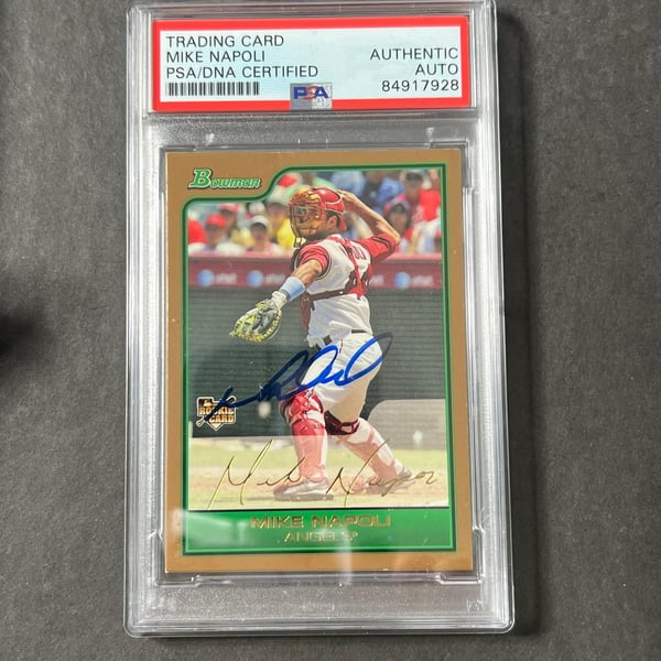 Mike Napoli Autographed Trading Cards, Signed Mike Napoli 