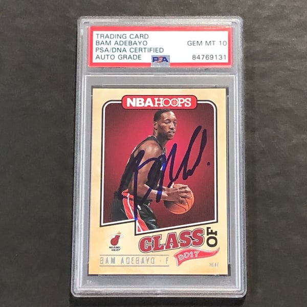 Bam Adebayo Autographed Trading Cards, Signed Bam Adebayo 