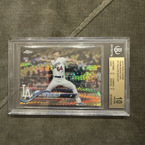 2018 Topps Chrome PRISM REFRACTOR Walker Buehler RC #71 (DODGERS 