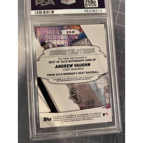 Andrew Vaughn 2019 Bowman Draft Chrome 1st #BDC-100 Chicago White Sox Andrew Vaughn 2019 Bowman Draft Chrome 1st #BDC-100 Chicago White Sox