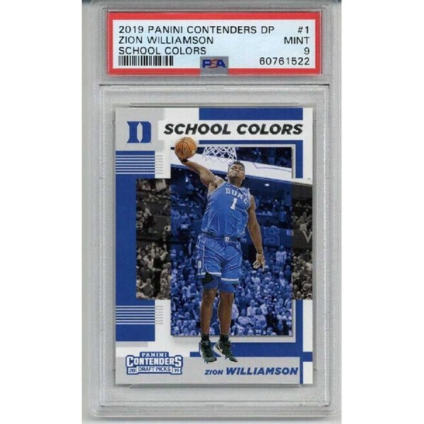 2019 Panini Contenders Dp School Colors #1 Zion Williamson Card 