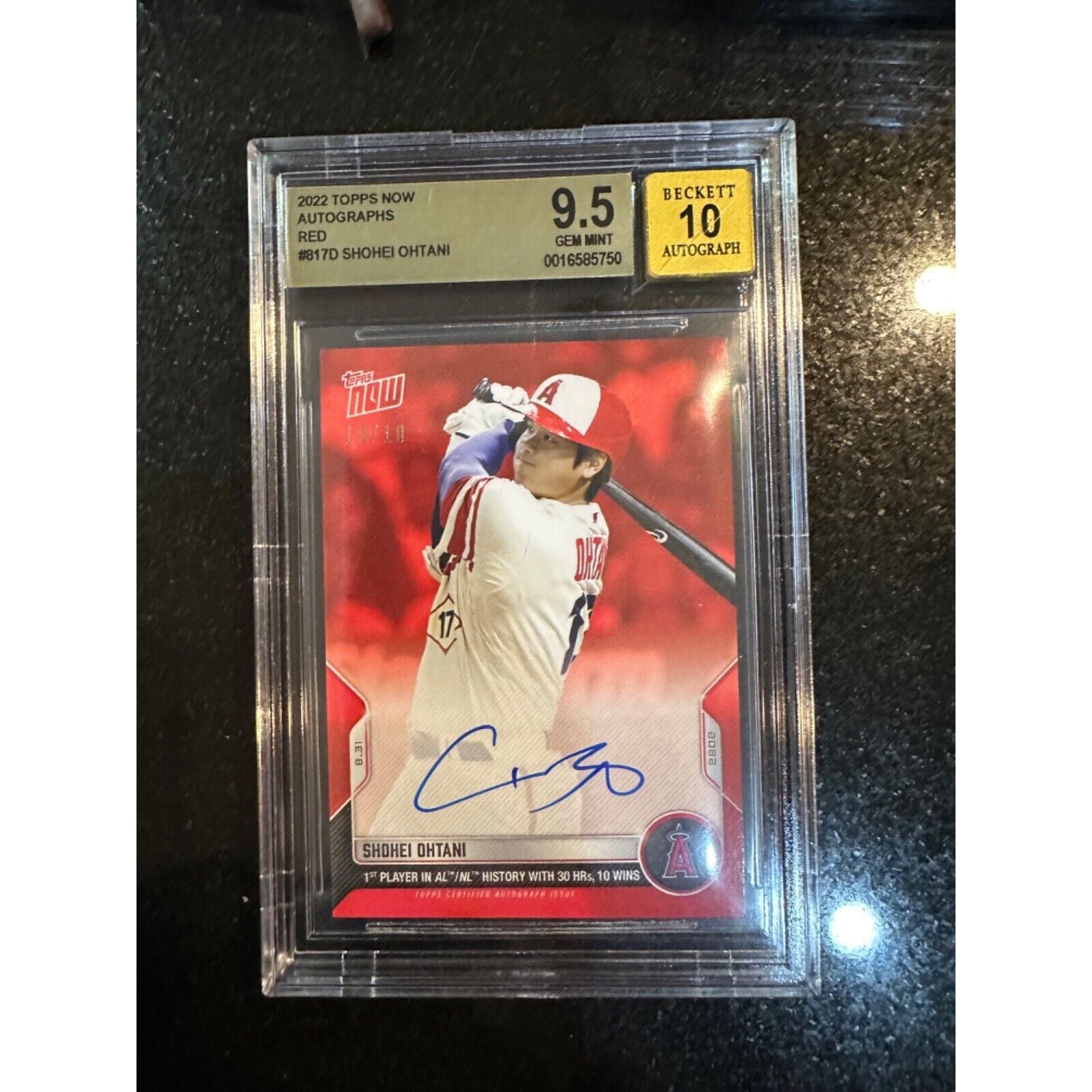 0 Shohei Ohtani Topps Now MLB NOW 1 Angels TOPPS BGS GEM PSA 