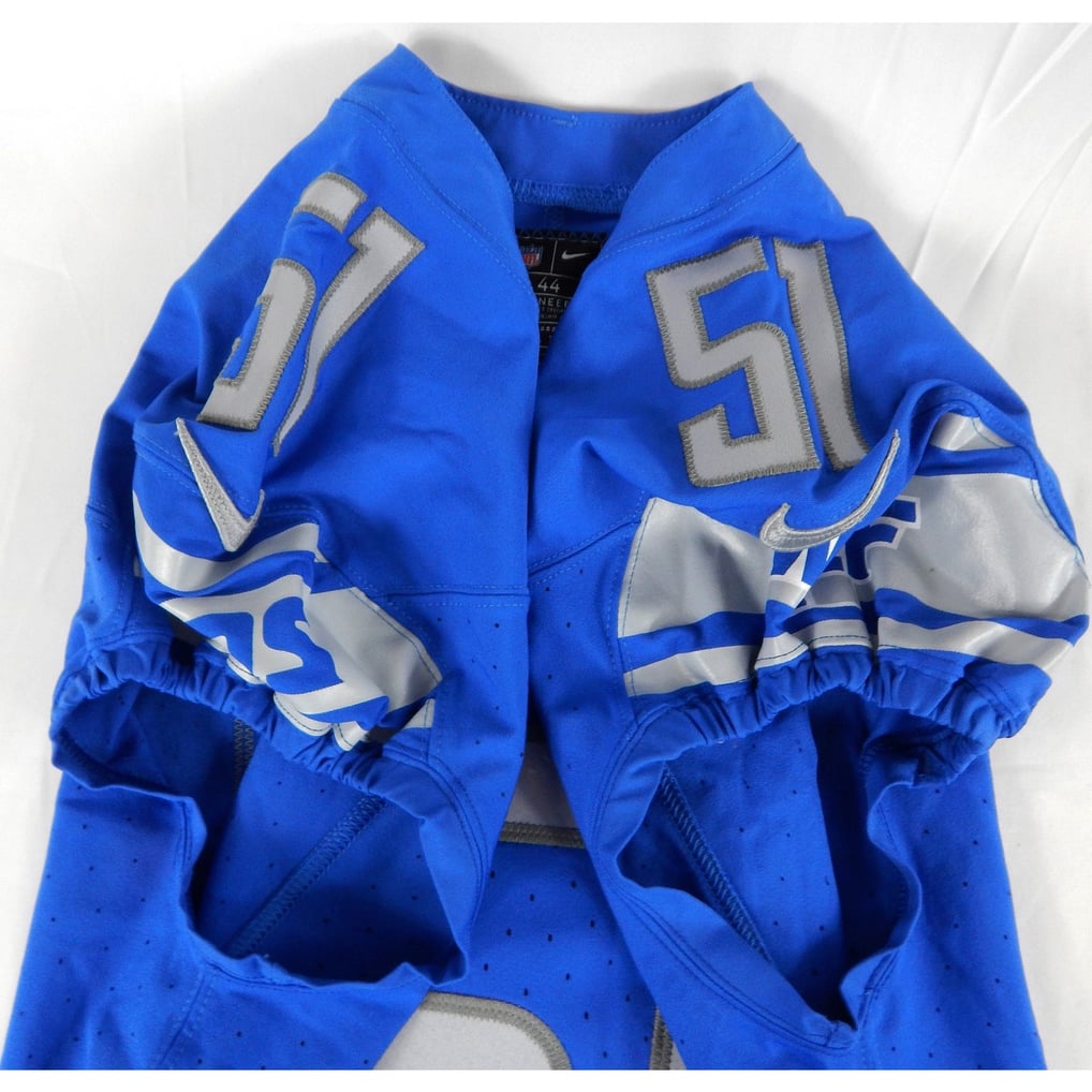 2023 Detroit Lions Bobby Hart #51 Game Issued Blue Jersey 90 Seasons ...