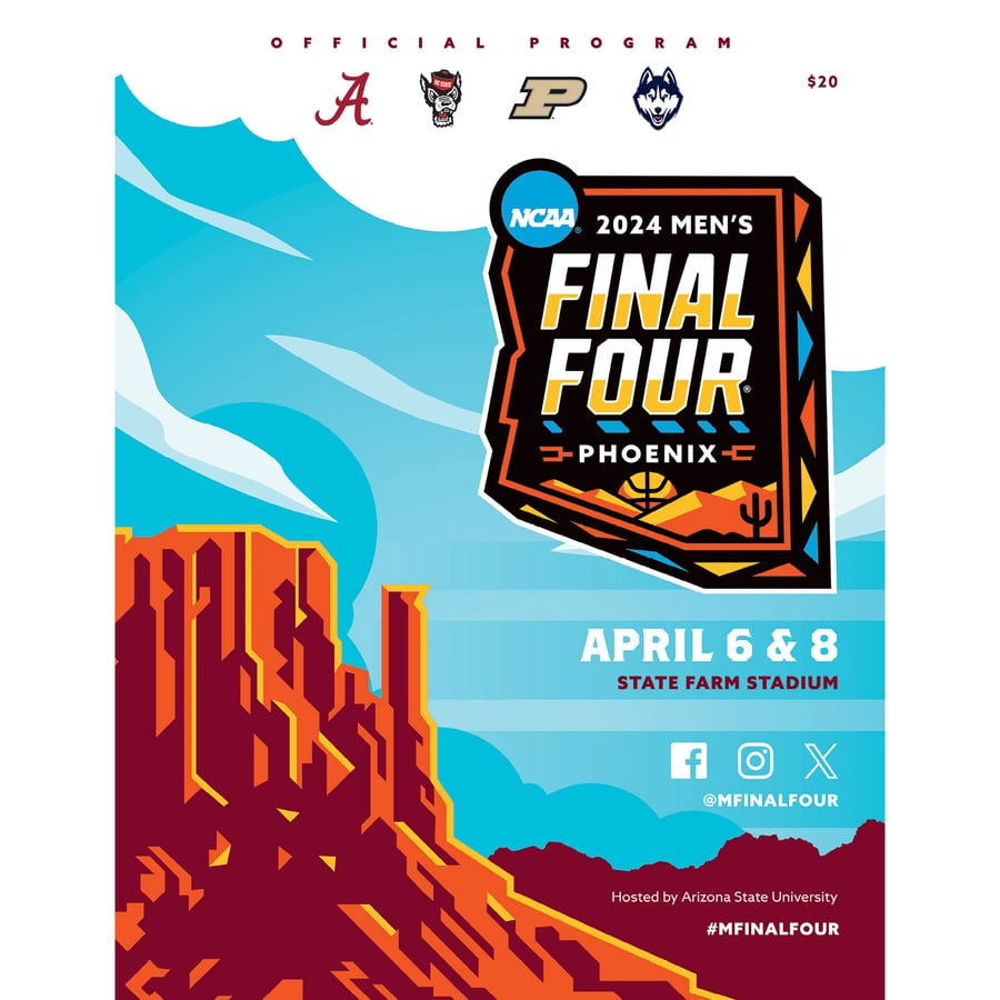 Ncaa Program 2024 NCAA Men's Basketball Tournament March Madness Final Four Official ...