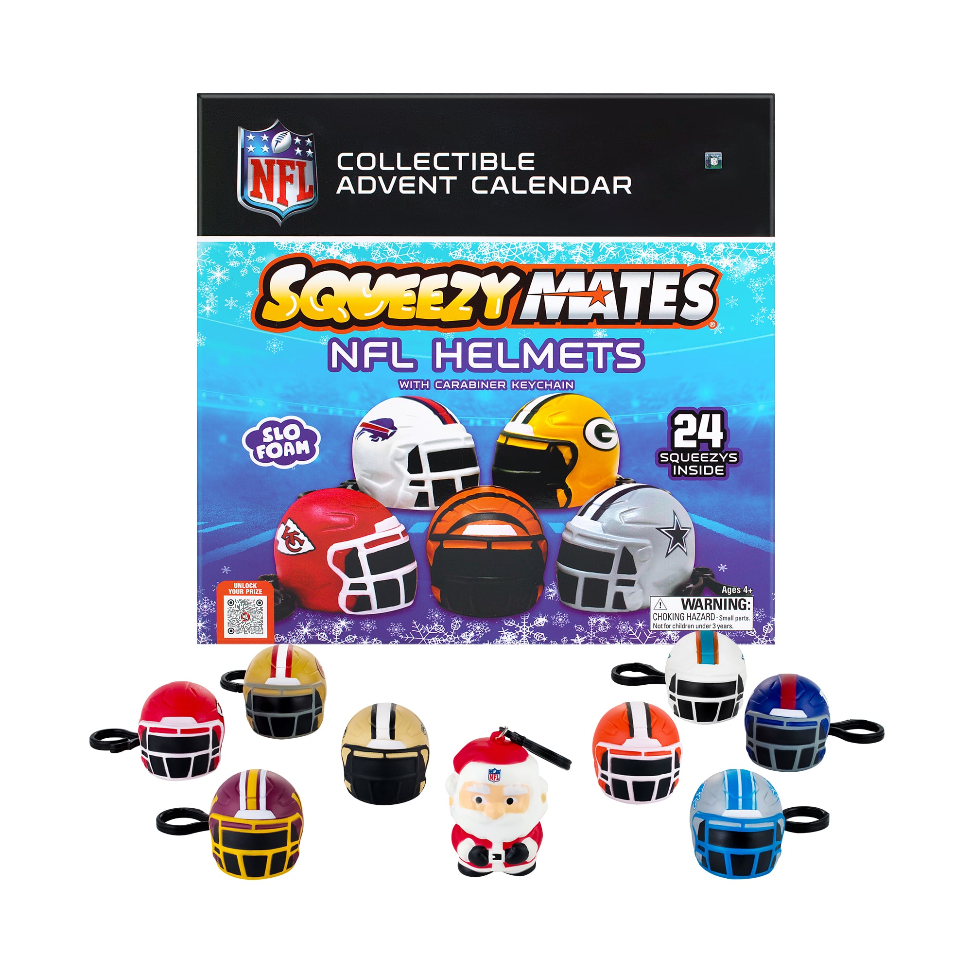 Calendrier de l'Avent 2026 des casques NFL SqueezyMates