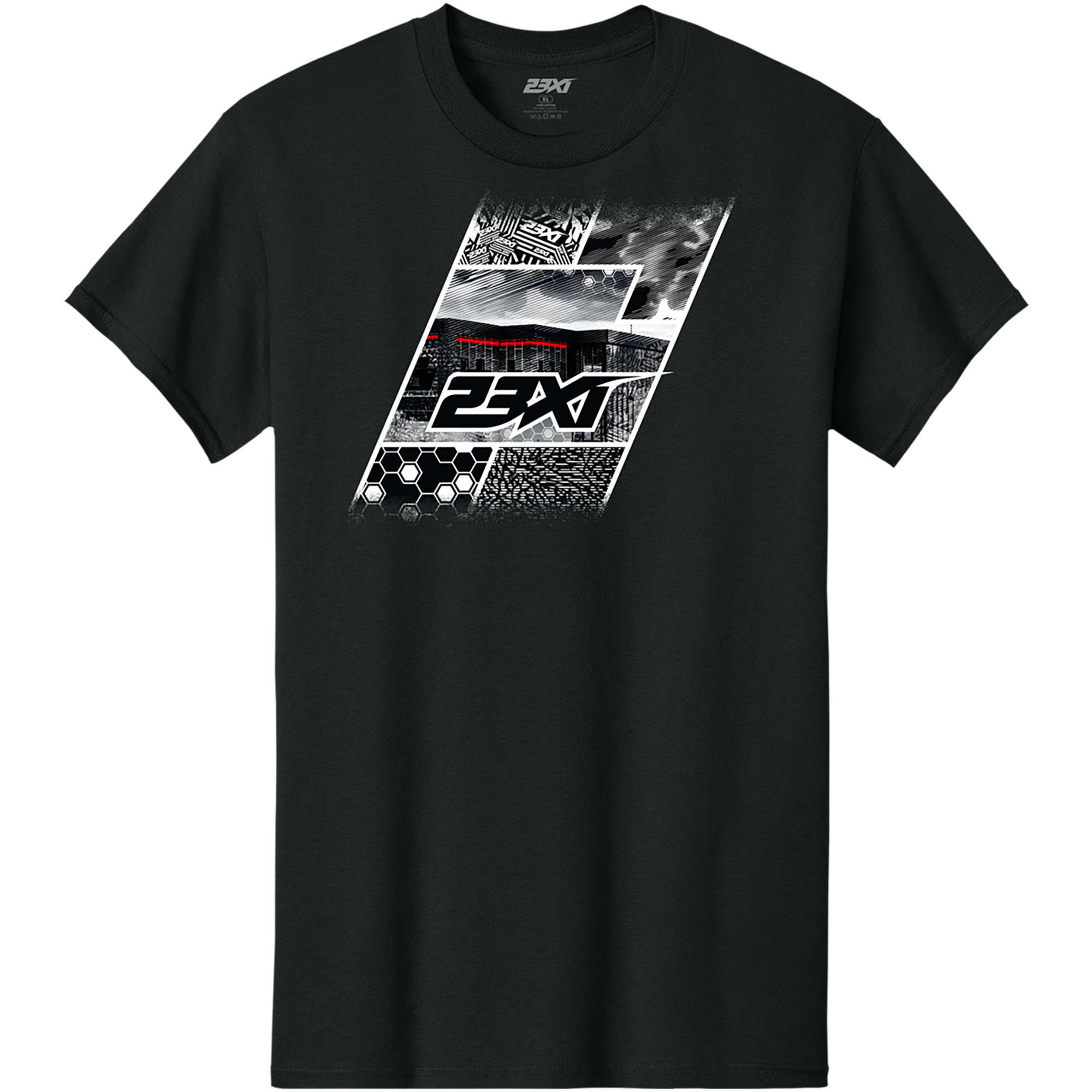 Men's Classic Ink Black 23XI Racing Collage T-Shirt