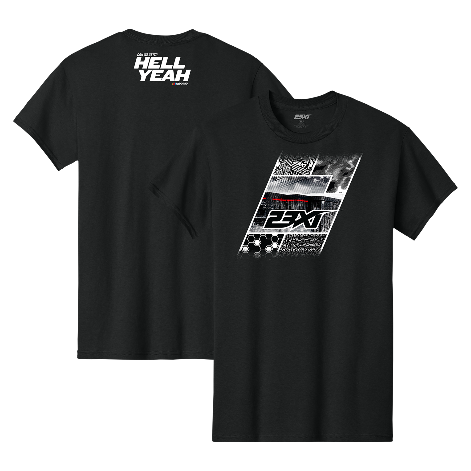 Men's Classic Ink Black 23XI Racing Collage T-Shirt