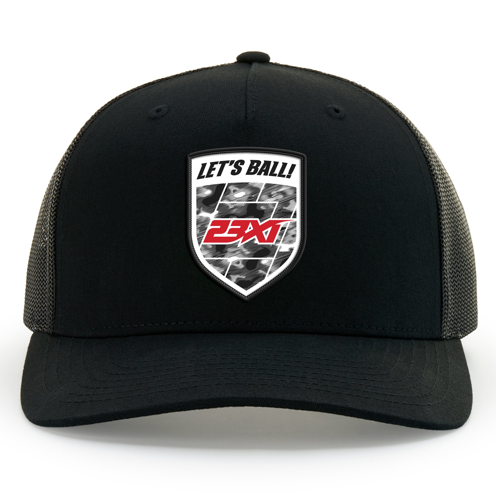 Men's Classic Ink Black 23XI Racing Let's Ball Adjustable Trucker Hat