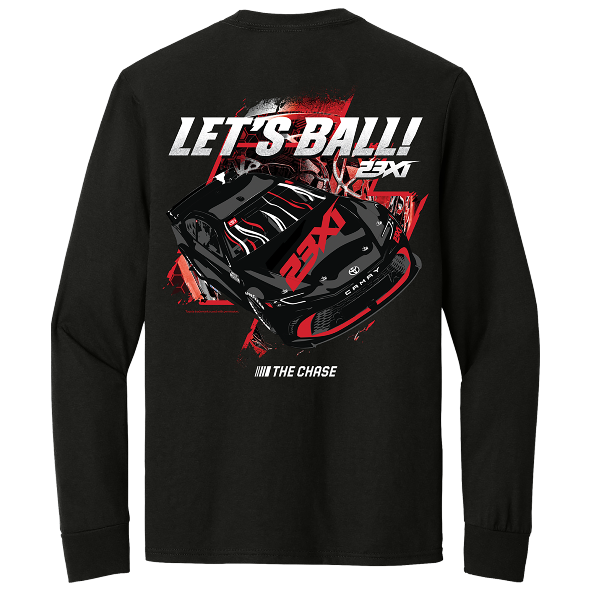 Men's Classic Ink Black 23XI Racing Let's Ball Long Sleeve T-Shirt