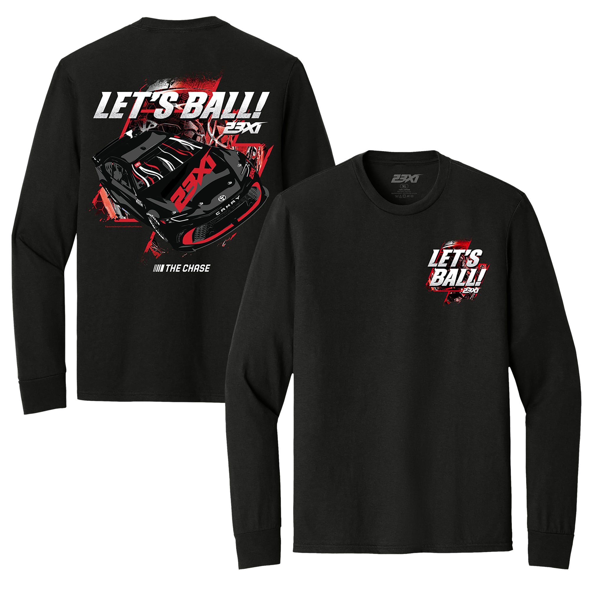 Men's Classic Ink Black 23XI Racing Let's Ball Long Sleeve T-Shirt