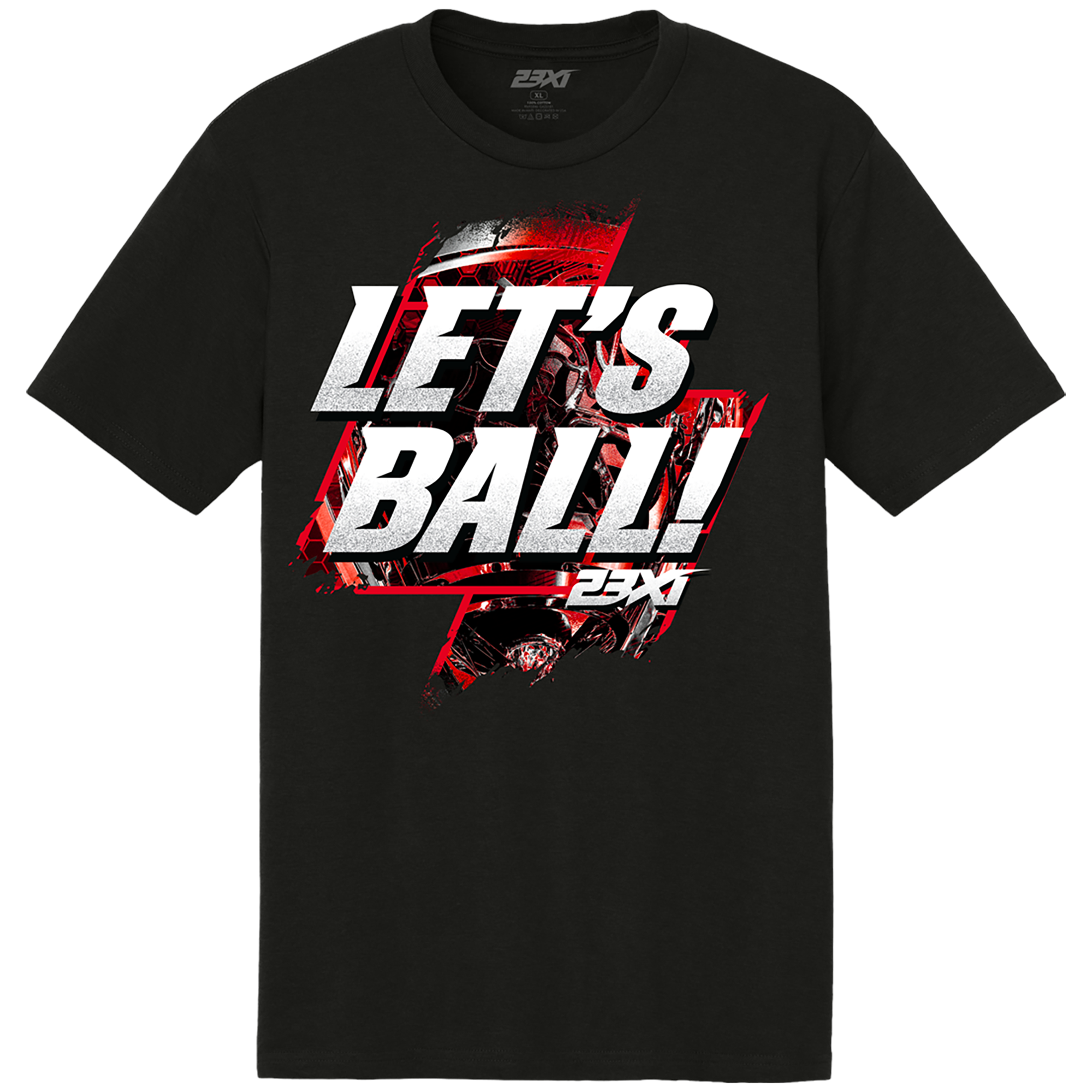 Men's Classic Ink Black 23XI Racing Let's Ball T-Shirt