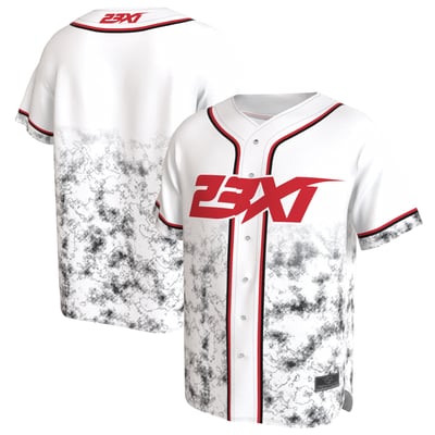  23XI Racing ProSphere Youth Baseball Fashion Jersey - White