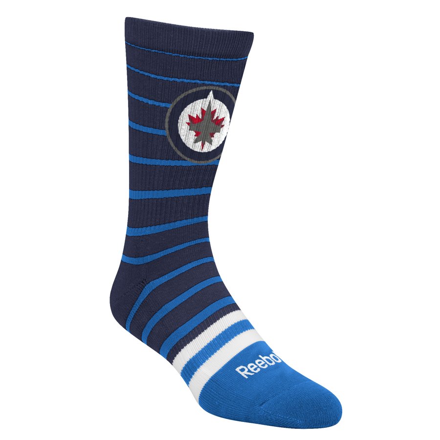 Winnipeg Jets Reebok Striped Crew Socks