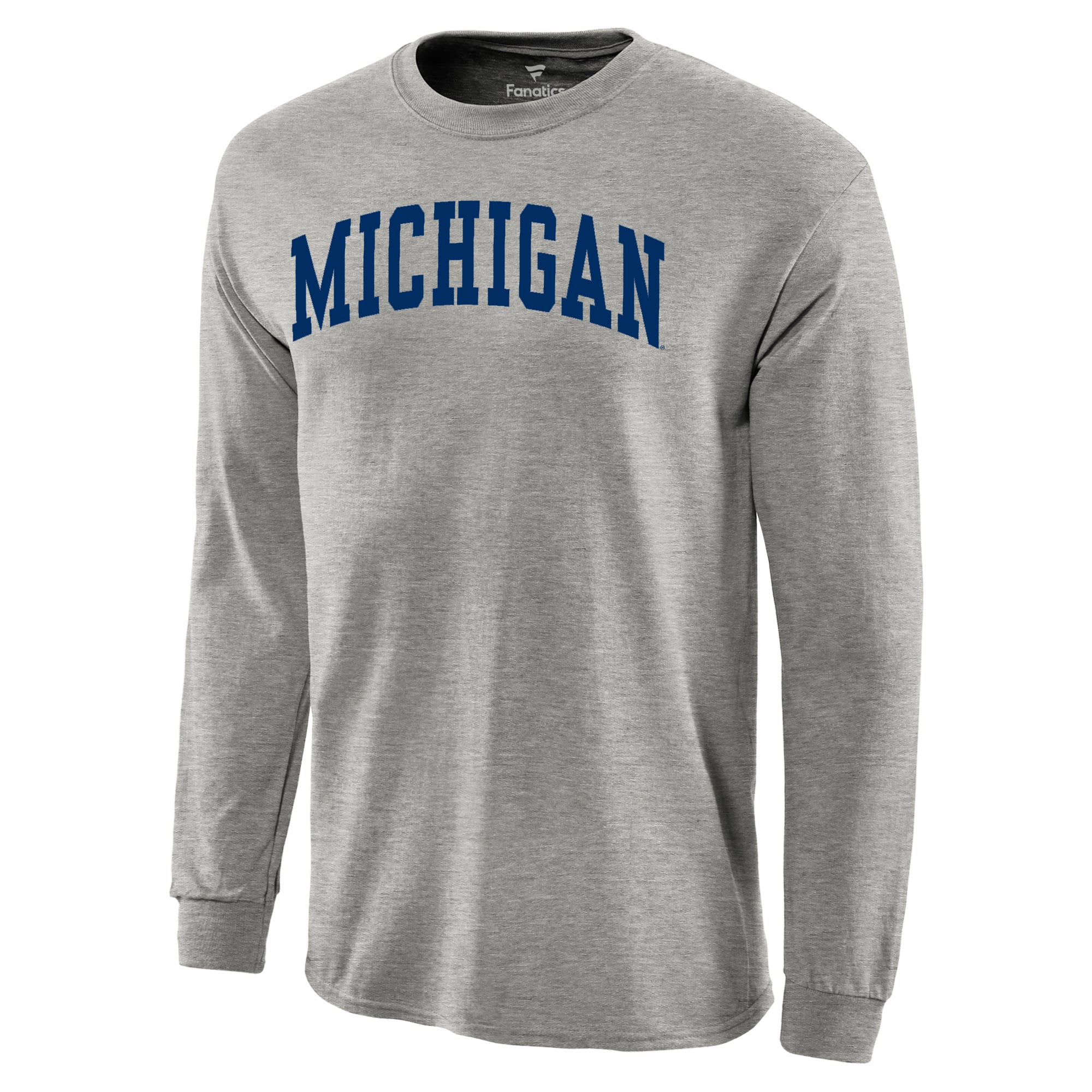 Michigan Wolverines Gray Basic Arch Long Sleeve T-Shirt