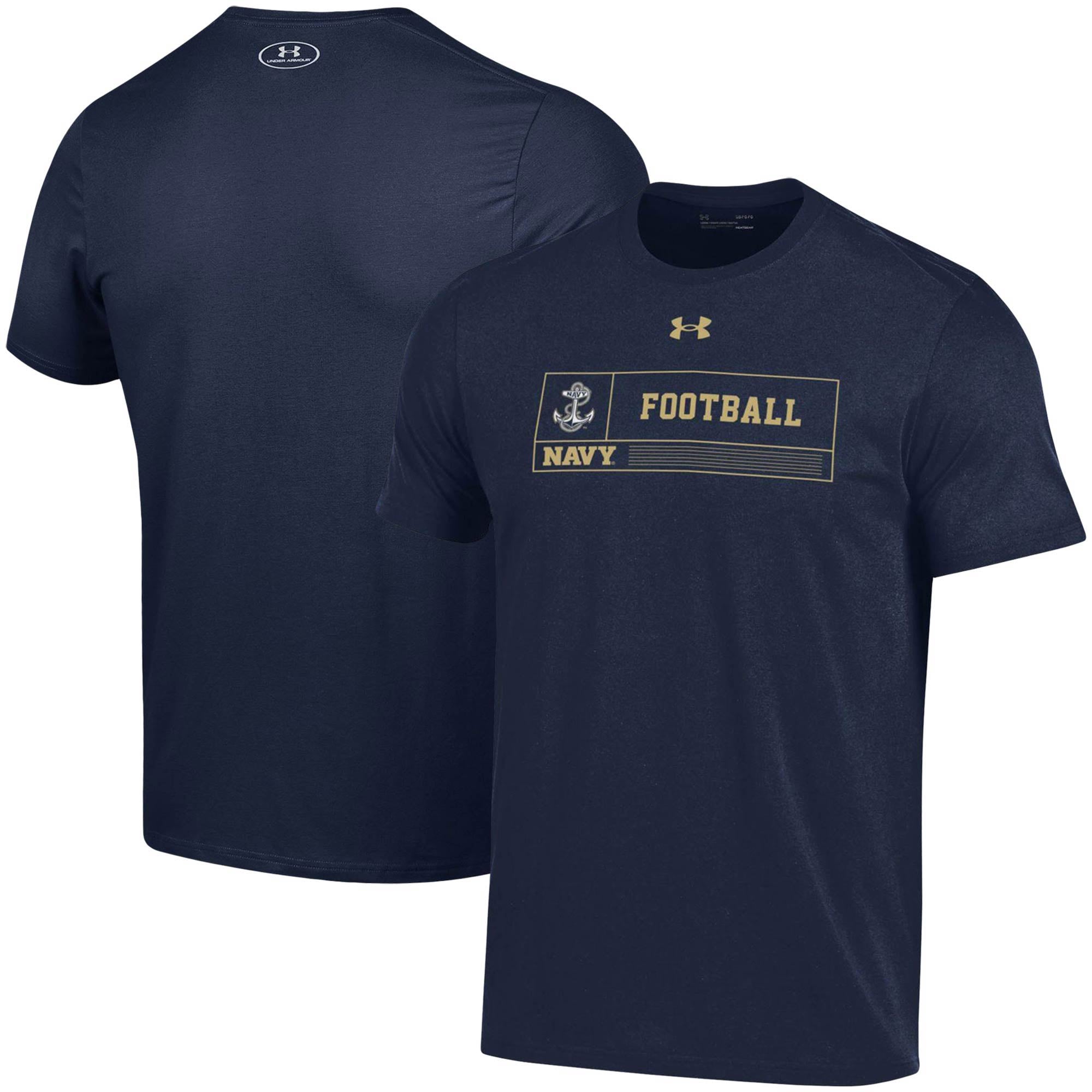 Men's Under Armour Navy Navy Midshipmen Football Sideline Performance