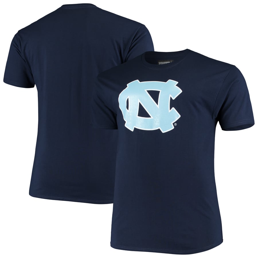 mens navy north carolina tar heels big & tall logo t-shirt