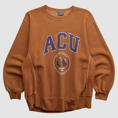 Abilene Christian University Wildcats Jansport 90s Pullover Sweatshirt - Clay - M by Fanatics Real Vintage