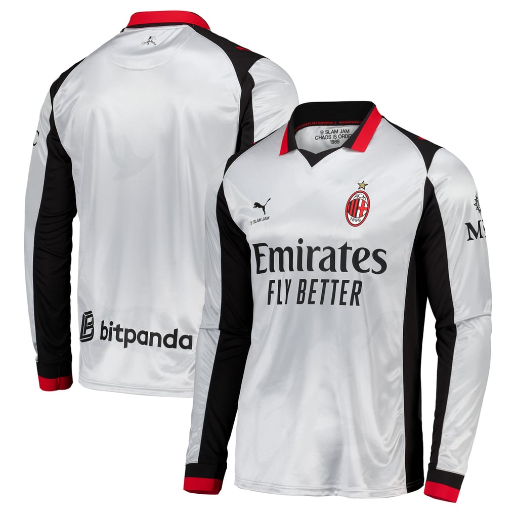 AC Milan x Slam Jam Trikot - Langarm - Silber