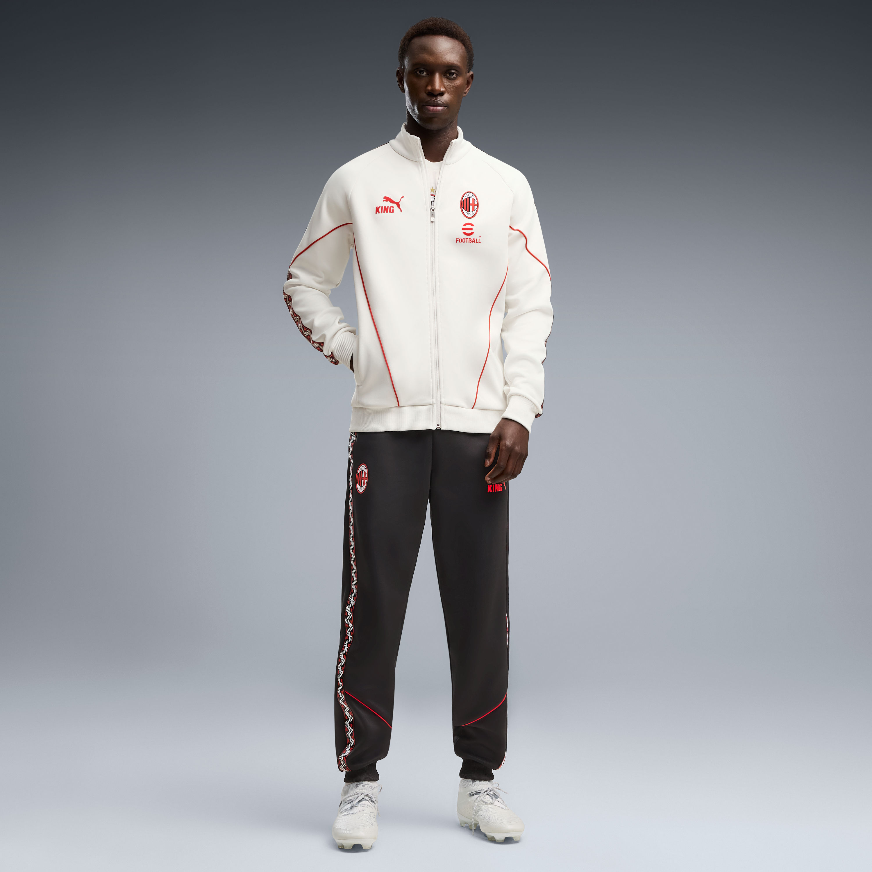 Men's Puma Cream AC Milan King Anthem dryCELL Full-Zip Jacket