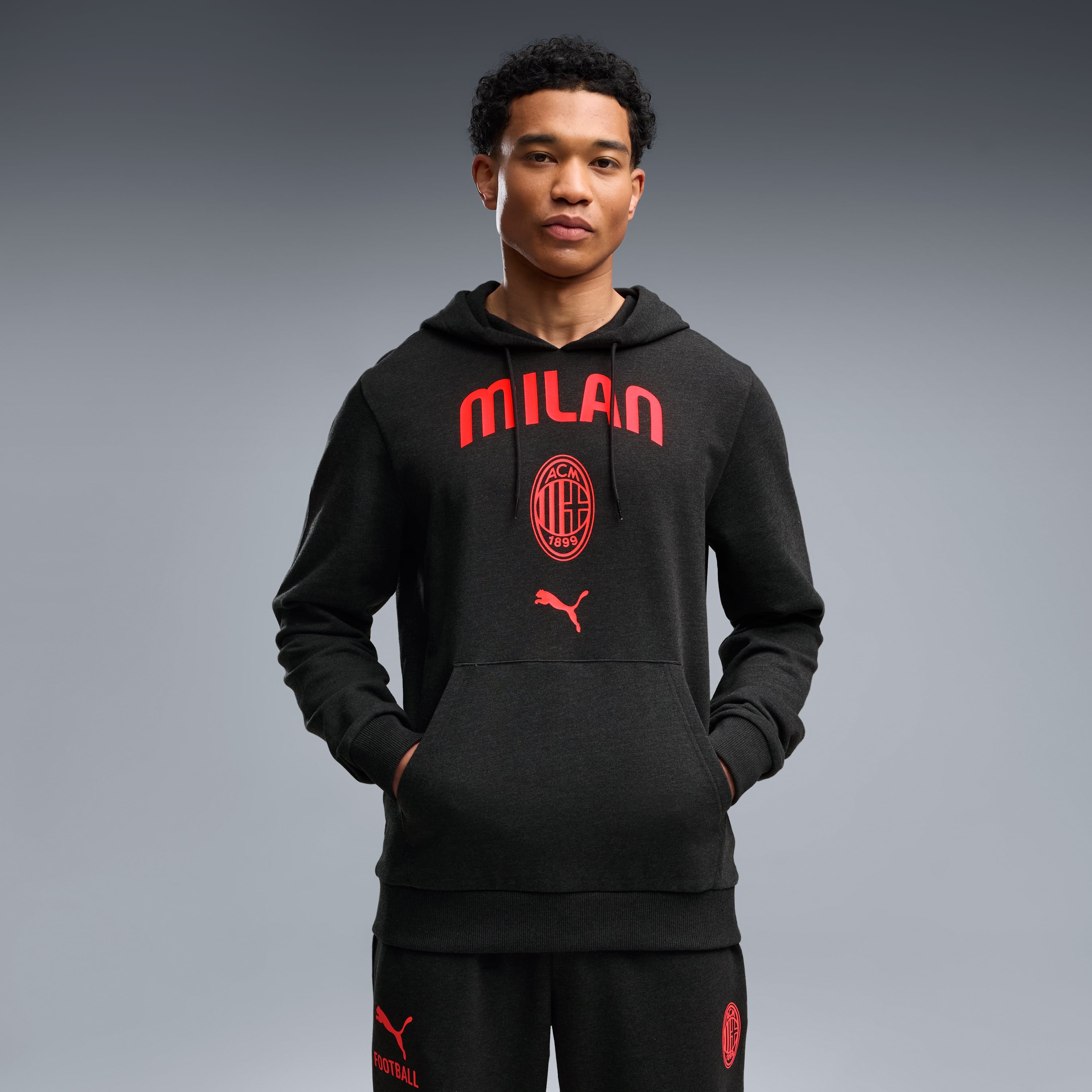 Men's Puma Gray AC Milan ftblCulture Hoodie