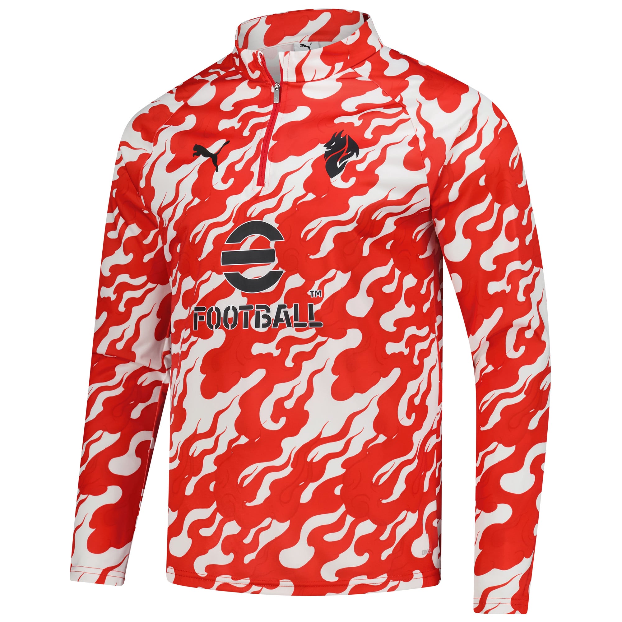 Men's Puma Red AC Milan 2025/26 Pre-Match dryCell Quarter-Zip Top