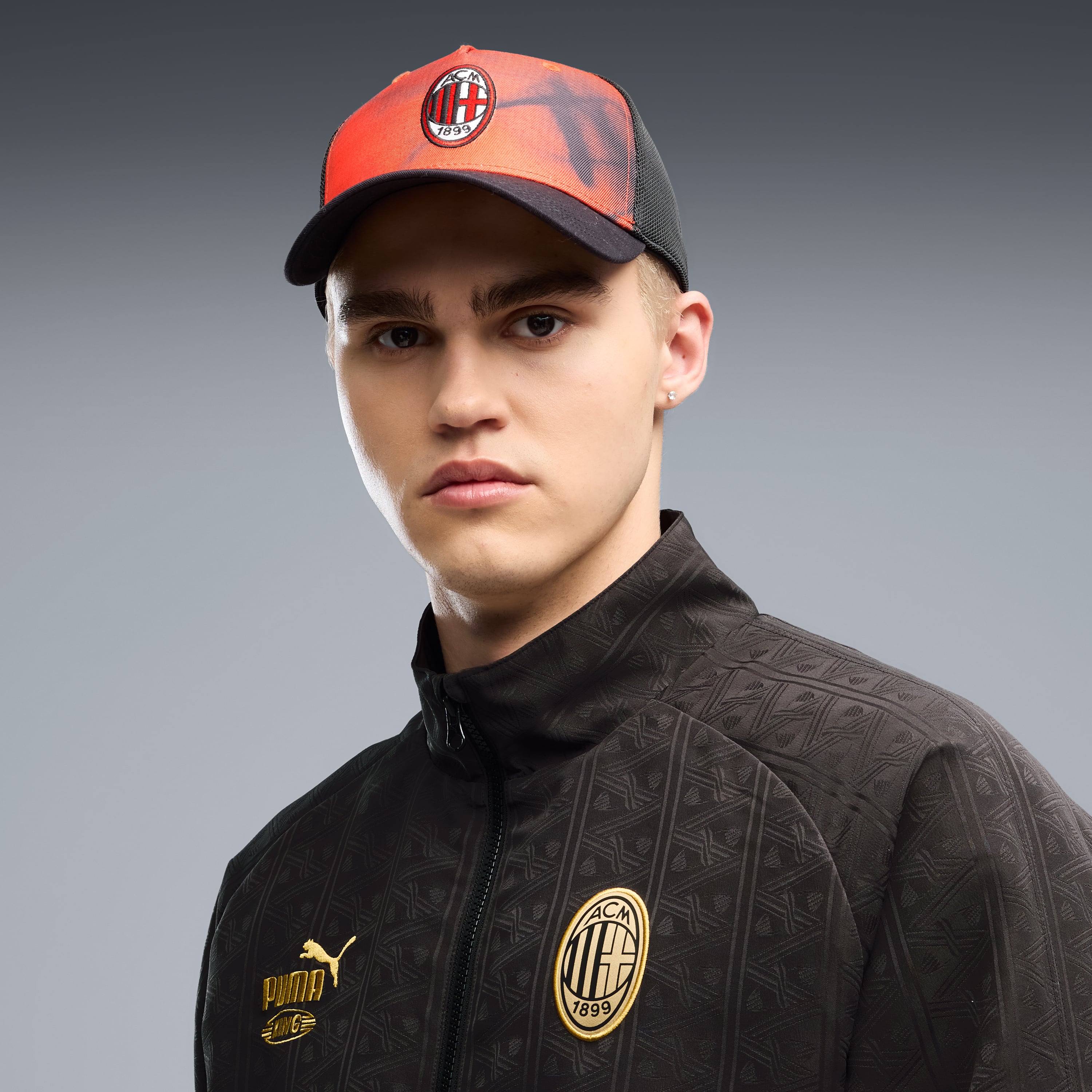 Men's Puma White AC Milan KING Adjustable Trucker Hat