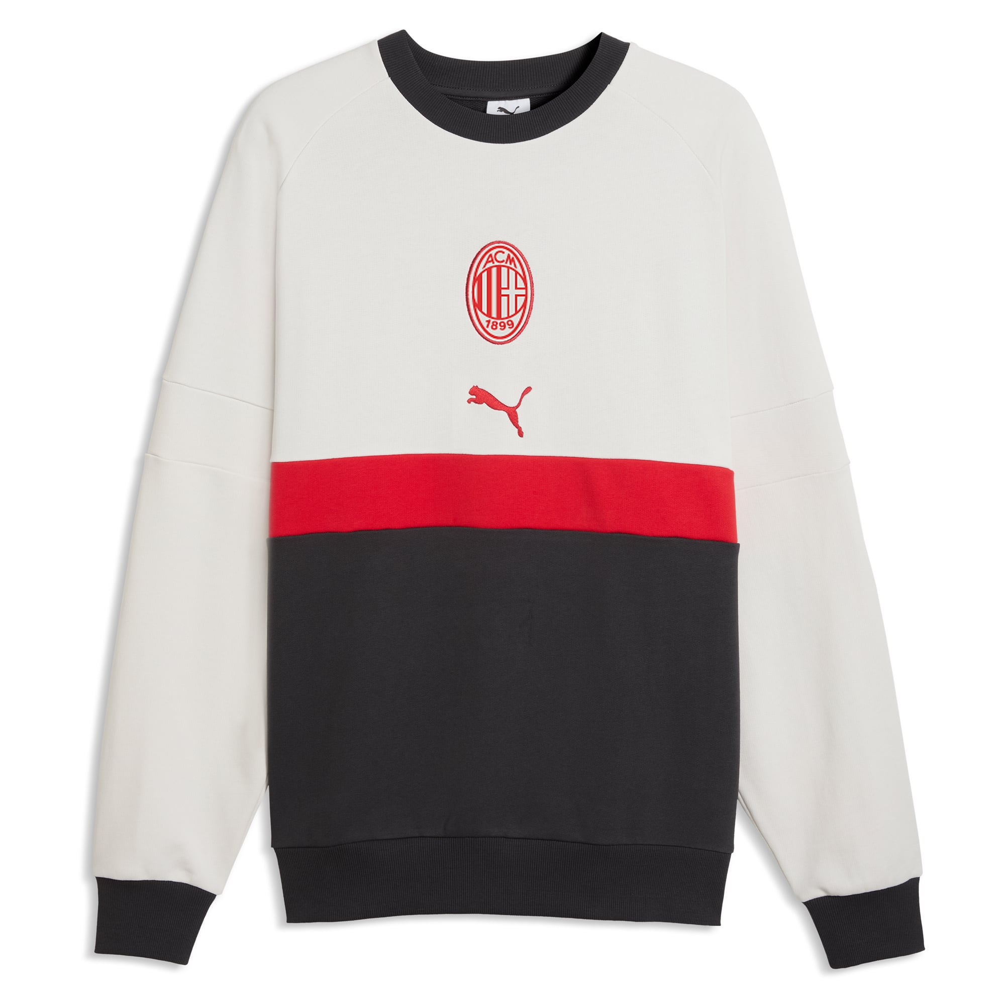 Men's Puma White/Black AC Milan ftblCulture Relaxed Sweatshirt