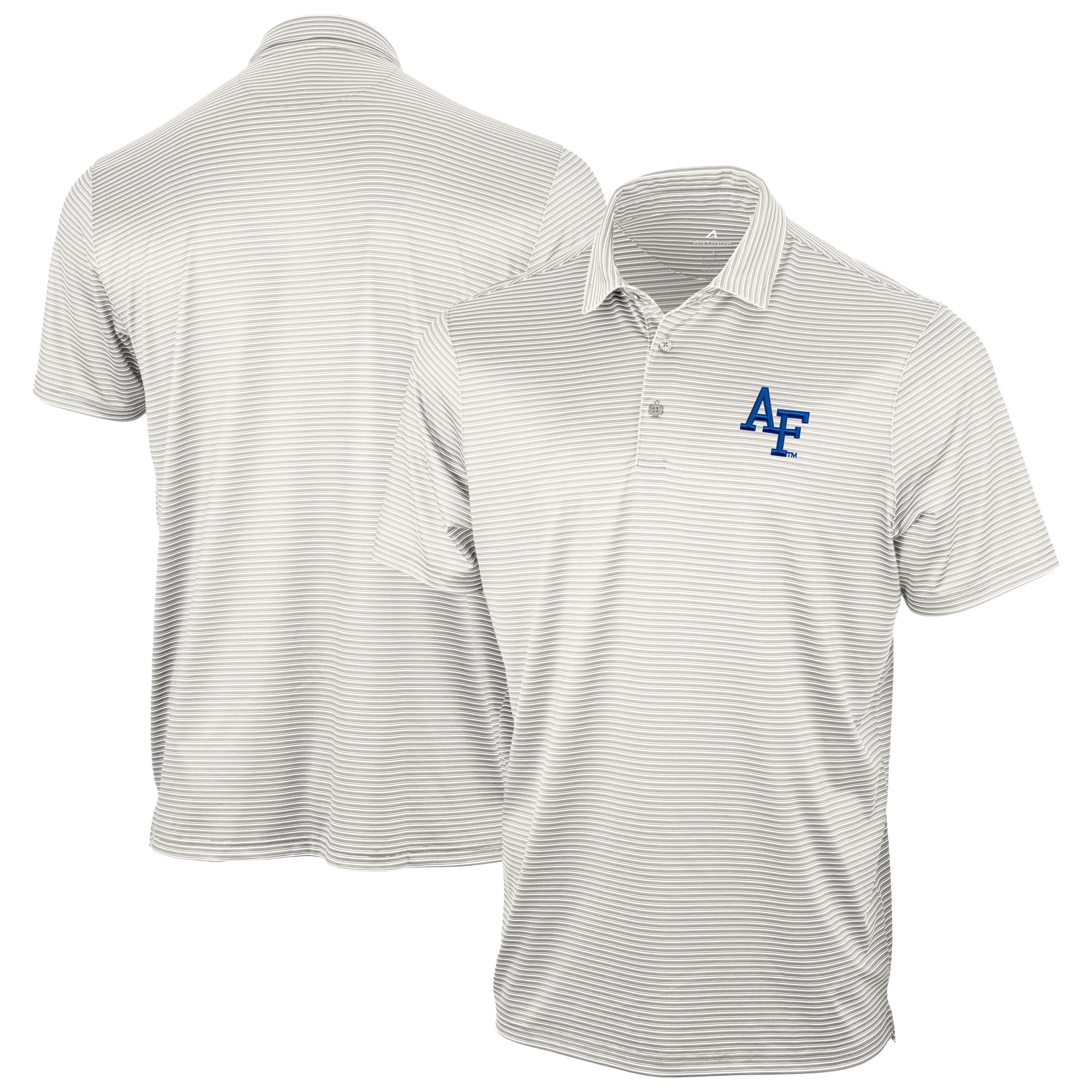 Men's Antigua Gray Air Force Falcons Eager Polo