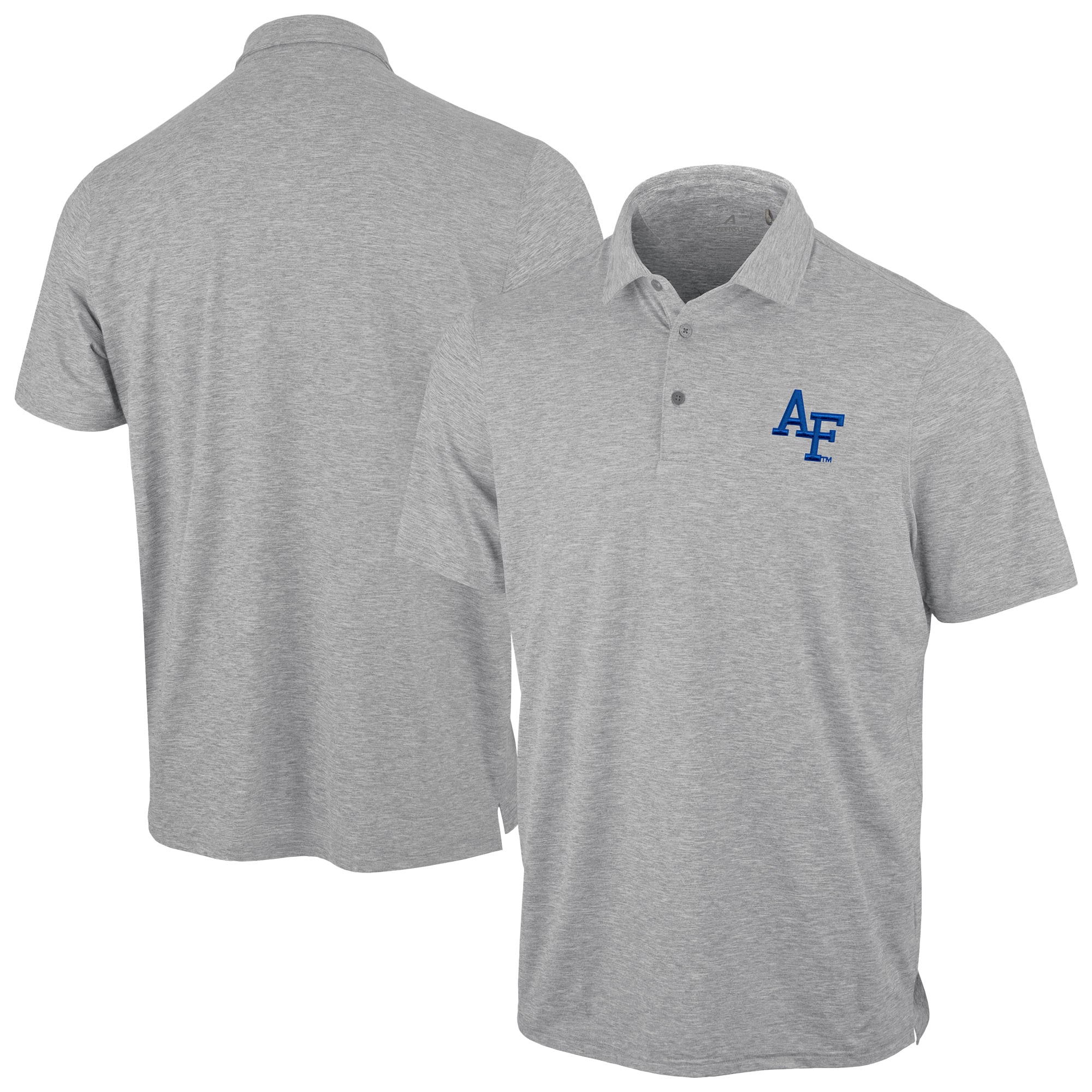 Polo statique Antigua Heather Gray Air Force Falcons pour homme