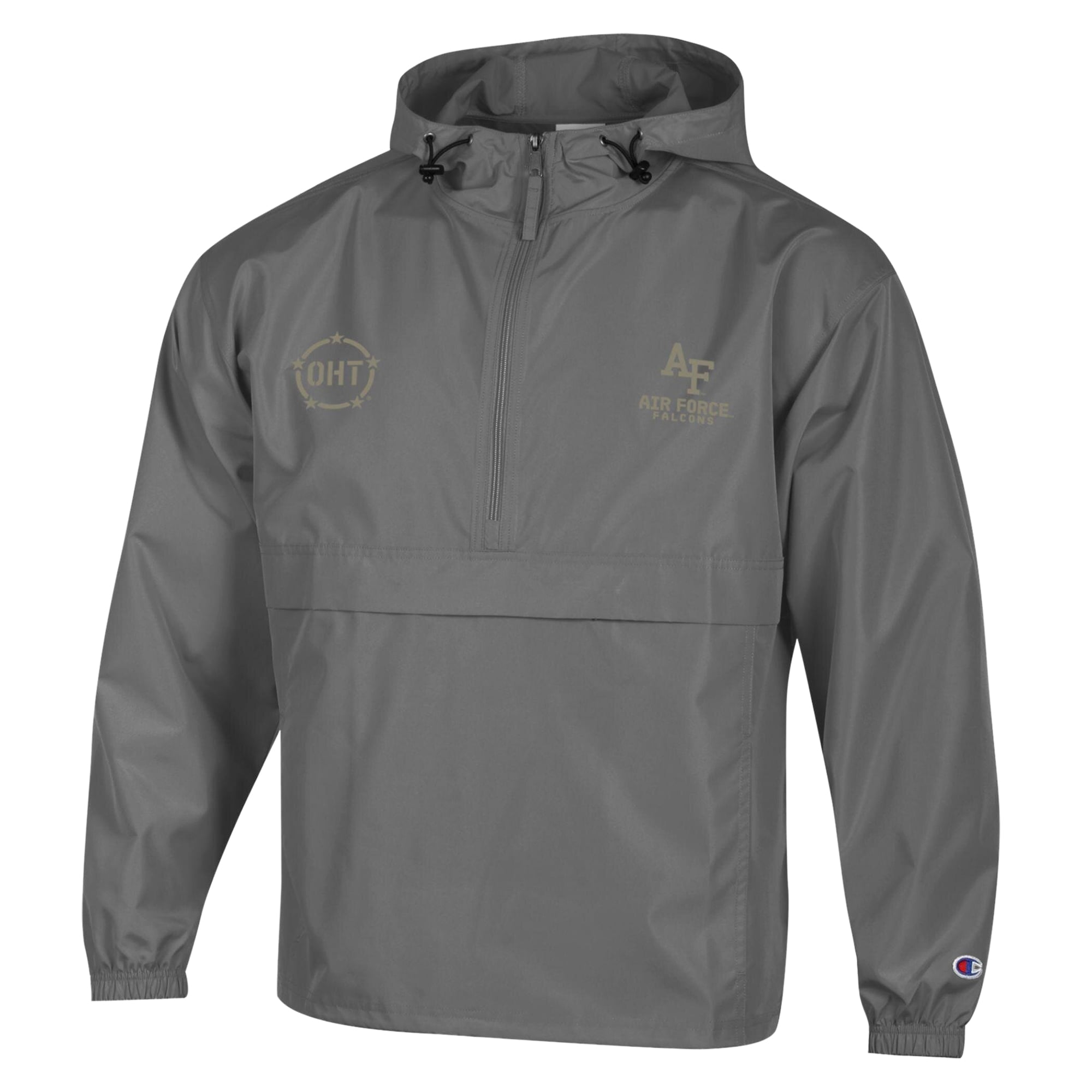Men's Champion  Graphite Air Force Falcons OHT Flag Packable Jacket