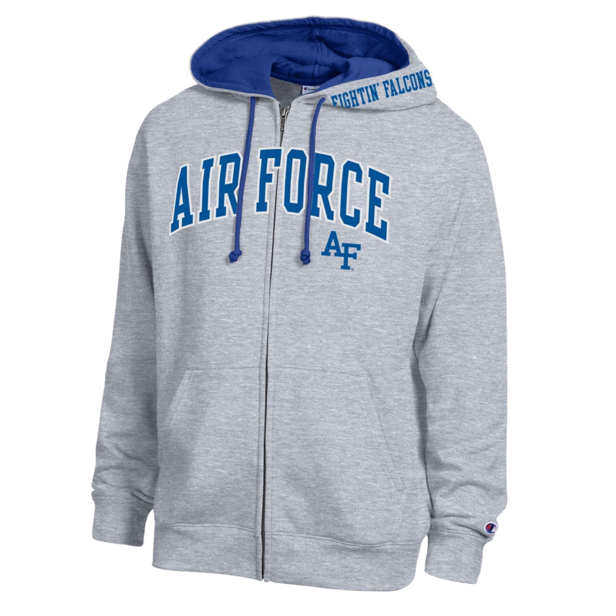 Sweat à capuche zippé en polaire Champion pour homme, gris chin