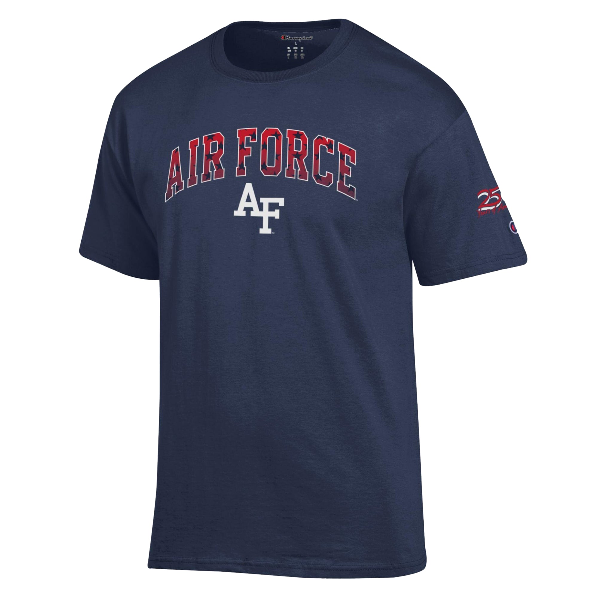 Men's Champion Navy Air Force Falcons Americana 250th Arch T-Shirt