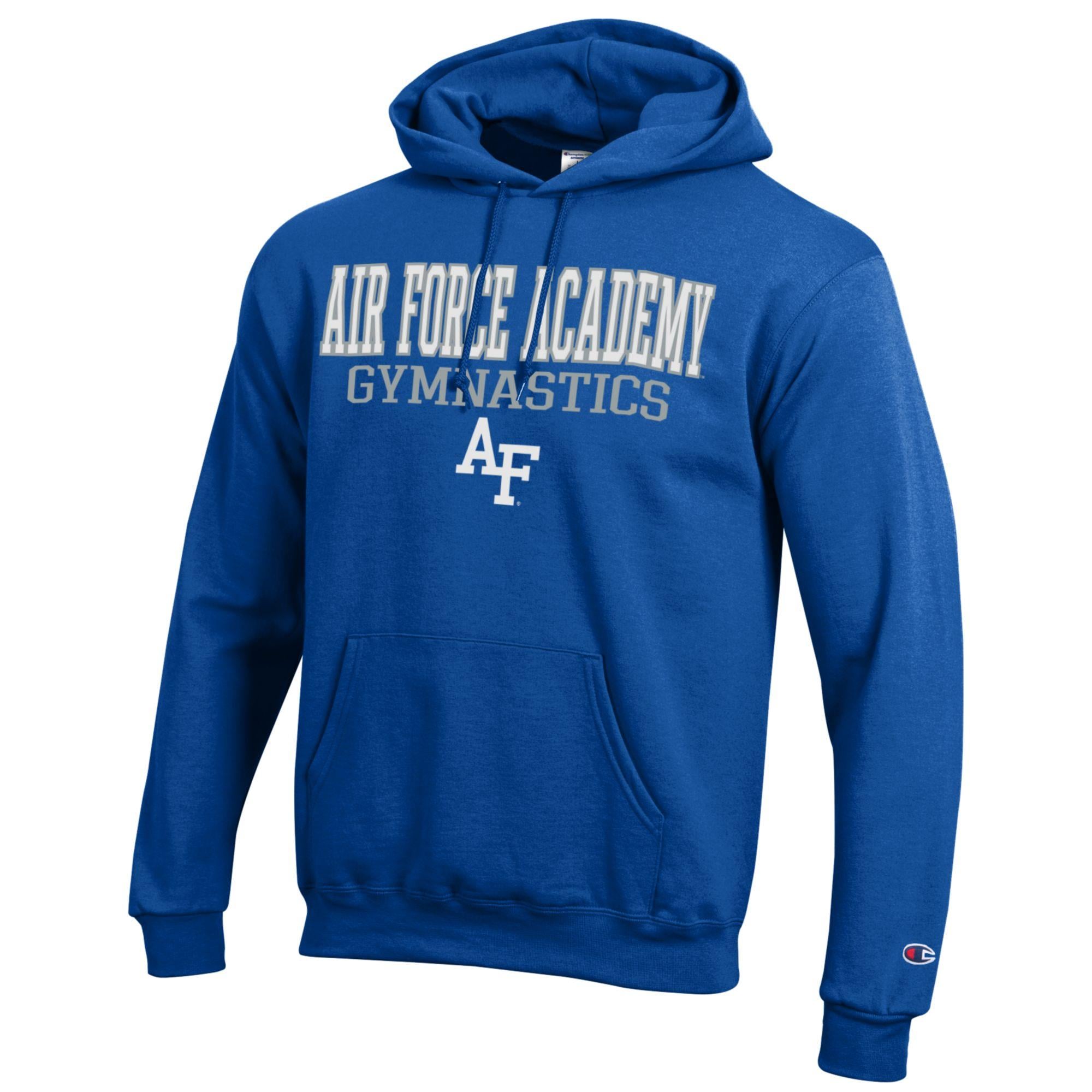 Men's Champion Royal Air Force Falcons Gymnastics Stack Powerblend Pullover Hoodie